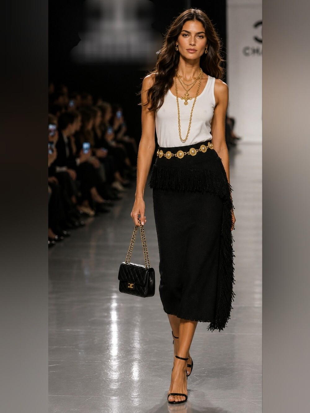 Tweed  Chanel VIBE Skirt /L